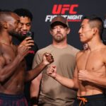 【UFN279】計量終了　まさに嵐の前の凪。堀口恭司、マネル・ケイプ、揃って笑みをたたえ握手