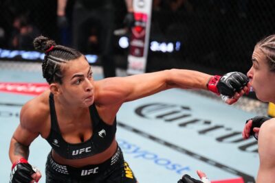 【UFN279】モリンスの右でピンチに陥ったビア・メスキータが、腕十字を極めてUFC3連勝