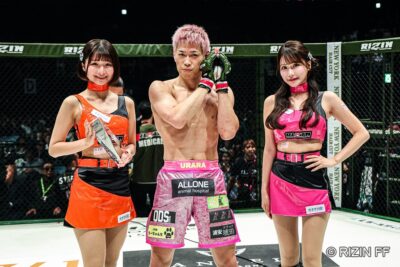 【RIZIN LANDMARK14】黒井のトップ&パウンド、腕十字を切り抜けた直樹がヒザから逆転パウンドアウト