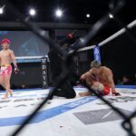 【DEEP132】試合中か、それとも試合前か――猿寿が左ヒザを痛めて立ち上がれず、火の鳥がTKO勝ち