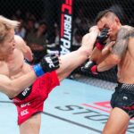 【UFN286】バンタム級復帰2戦目もKO勝ち!! 朝倉がアオリーチーランを左ハイからパウンドアウト 【UFN286】バンタム級復帰2戦目もKO勝ち!! 朝倉がアオリーチーランを左ハイからパウンドアウト
