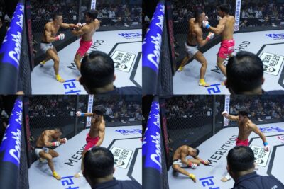 【Road FC78】削られたヤン・ジヨン。左フックからの打ち合いでKO負け。キム・ヒョンウが暫定王者