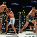 【RIZIN54】エドポロキングが首相撲からのヒザ蹴りで上田をKO。ヘビー級T決勝でスダリオ剛と対戦 【RIZIN54】エドポロキングが首相撲からのヒザ蹴りで上田をKO。ヘビー級T決勝でスダリオ剛と対戦