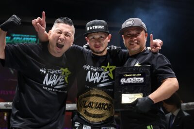【Gladiator036】NavEがリフトアップを披露してから今井をRNCで仕留め、ラストマッチでベルト獲得!!