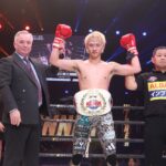 【GOAT03】ドリディの圧に負けず、前に出て戦った笠原友希が3Rに左ハイでダウンを奪いISKA世界王座奪取