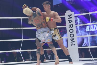 【KNOCK OUT69】バズーカ巧樹、左フックを効かせて猛ラッシュ。山口裕人にUNLIMITEDルールで1RKO勝ち