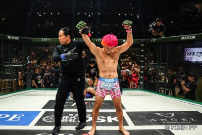 【RIZIN LANDMARK16】地元=長崎に舞い降りた火の鳥が、上田の腕十字をかわして鉄槌連打でストップ