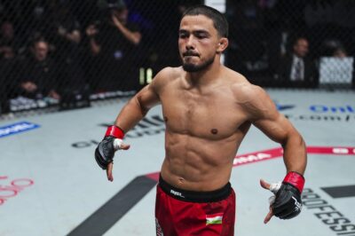 【PFL2026#14】右を当てるハミドフが、ヒザで反撃のムリーシャを左フック&鉄槌で失神させる