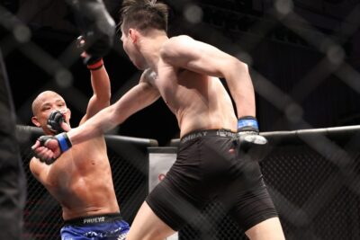【Lemino Shooto09】テイクダウンし切れず右を被弾――倉本が無敗のパク・チウにスプリットで敗れる